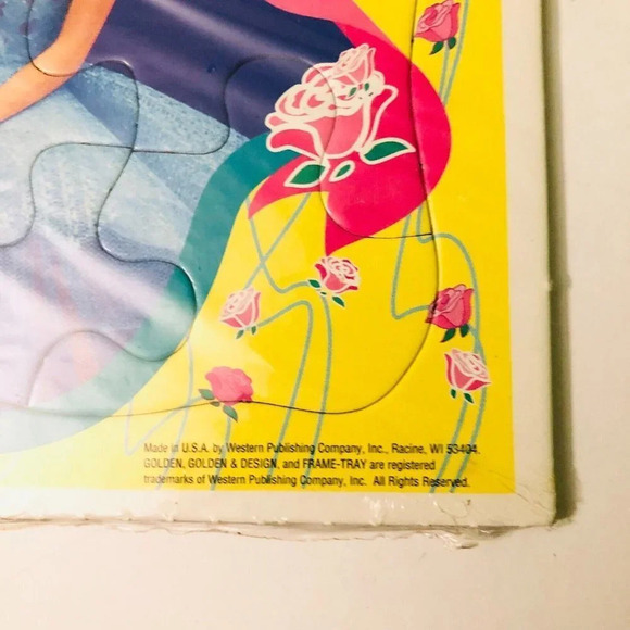 Vintage Golden Frame Tray Puzzles Barbie and Snow White  and the Seven Dwarfs - Picture 3 of 16